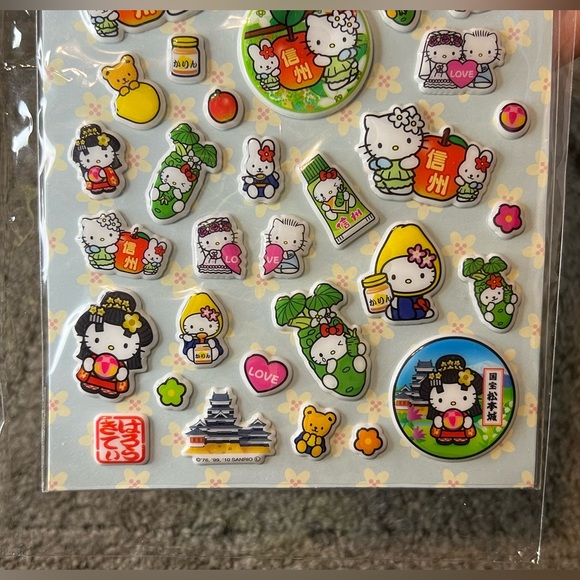 *2010* Hello Kitty Puffy Sticker Sheet Japan Exclusive Official Sanrio Kawaii - Picture 5 of 9